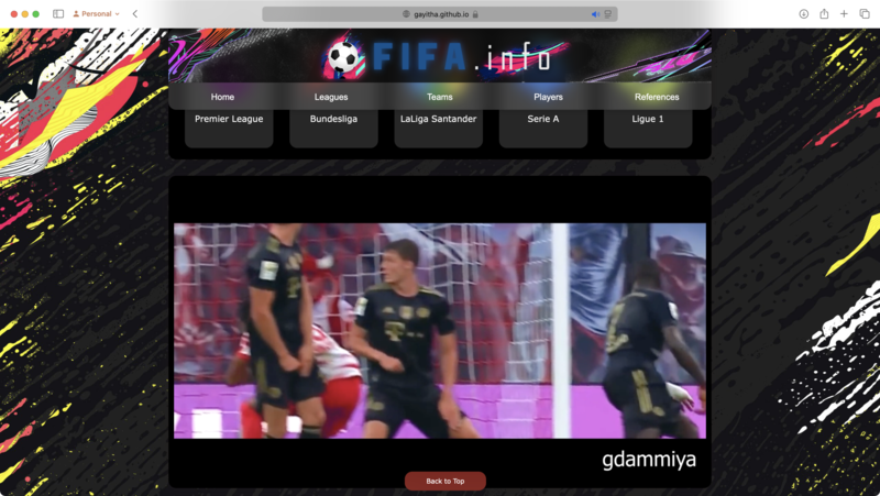 Home page scrolled