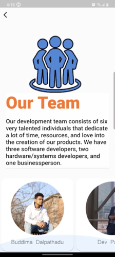 Team page