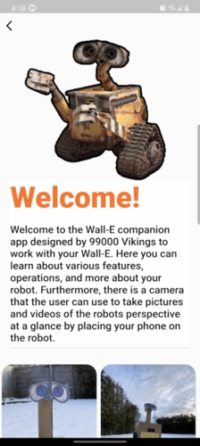 Welcome page